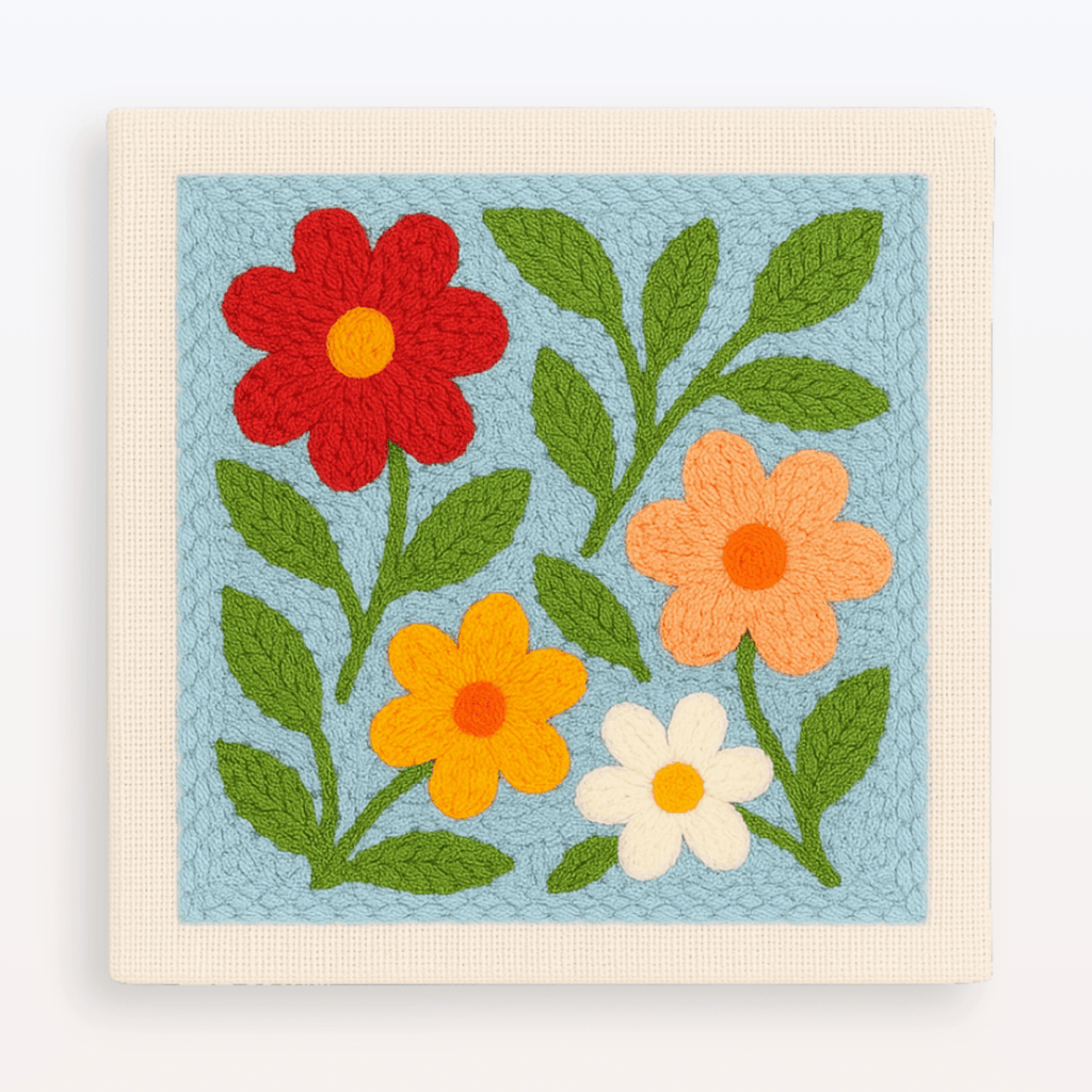 Floral Breeze Punch Needle Kit I DIY Craft Set by Punchora