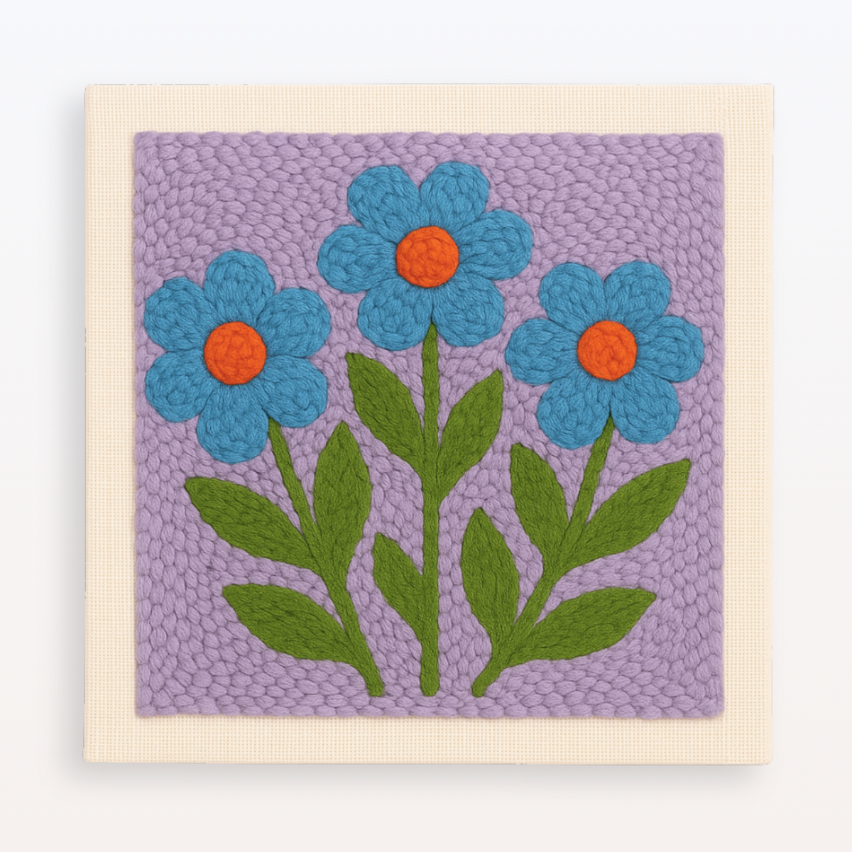 Fragrant Trio Punch Needle Kit I DIY Craft Set by Punchora