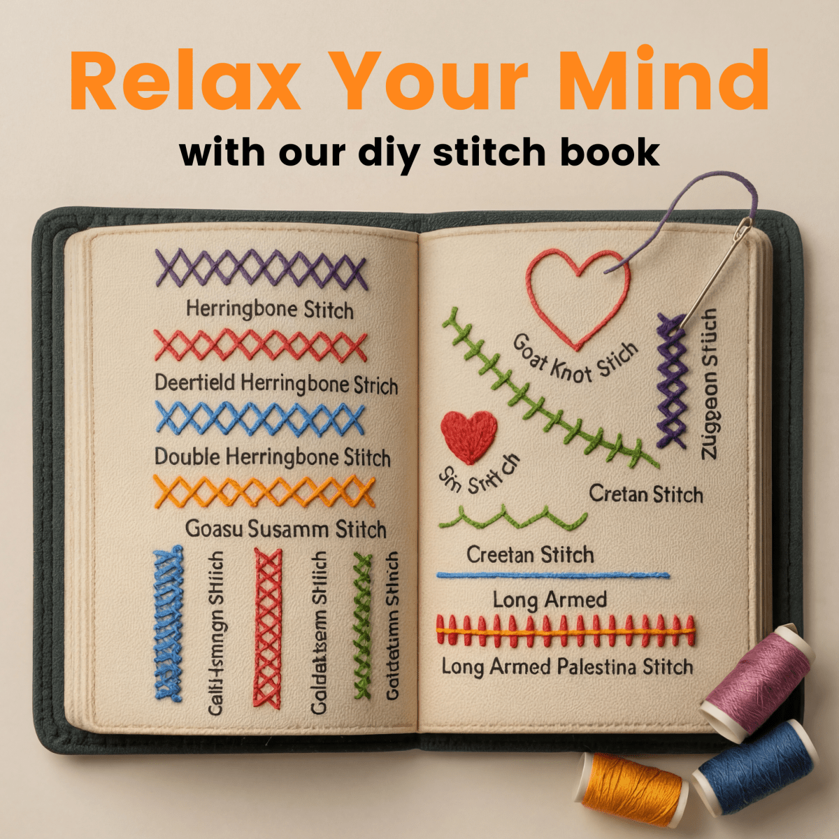 DIY Embroidery Stitch Book